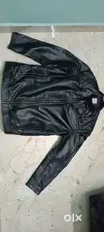 Unisex  premium black leather jacket