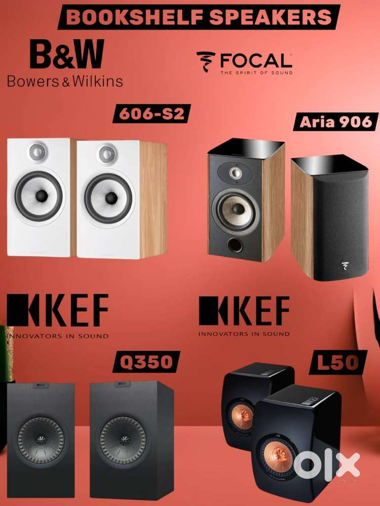 B&W, FOCAL, KEF, DYNAUDIO, GOLDEN EAR, HECO, BOOKSHELF SPEAKERS