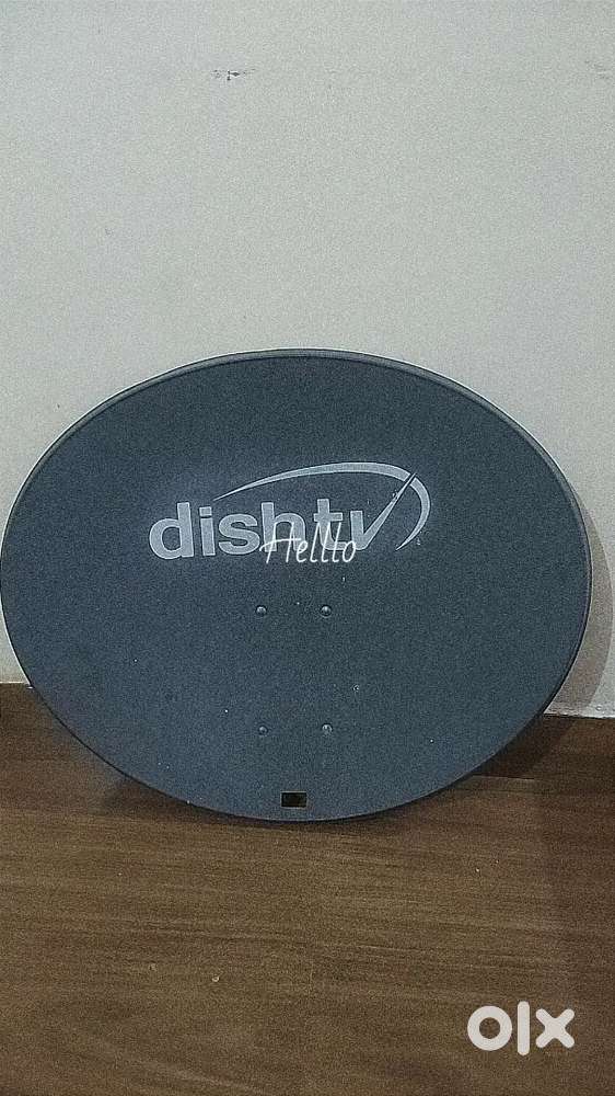 A satellite dish antenna for Dish TV, an Indian direct-to-home (DTH)