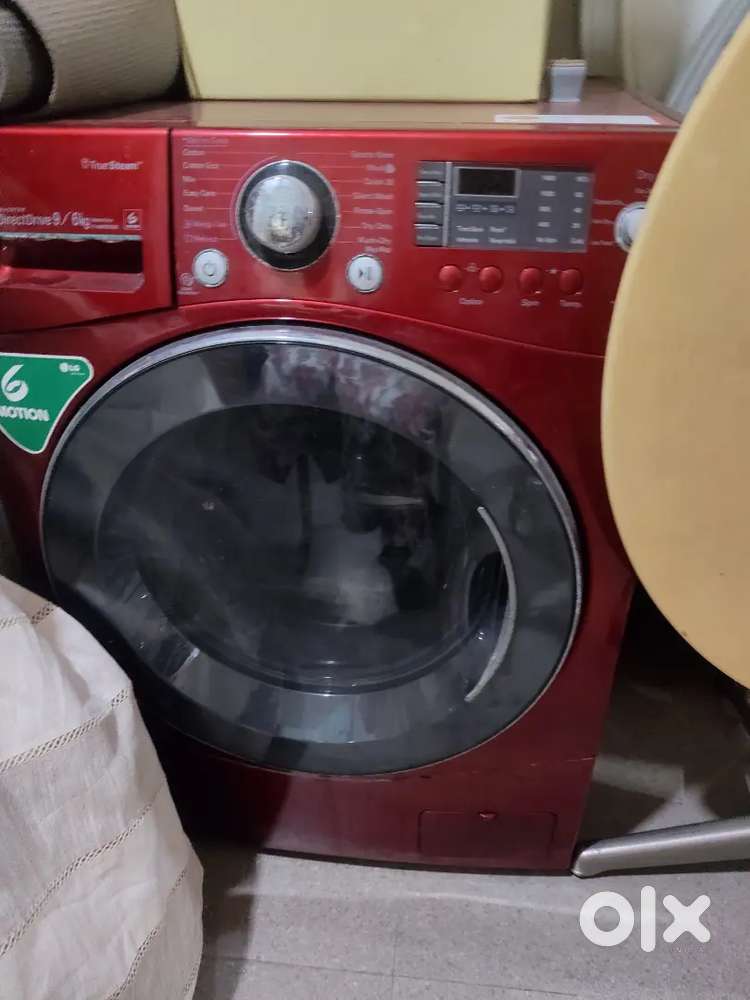 LG washing machine,  cherry red colour, play botton not working someti