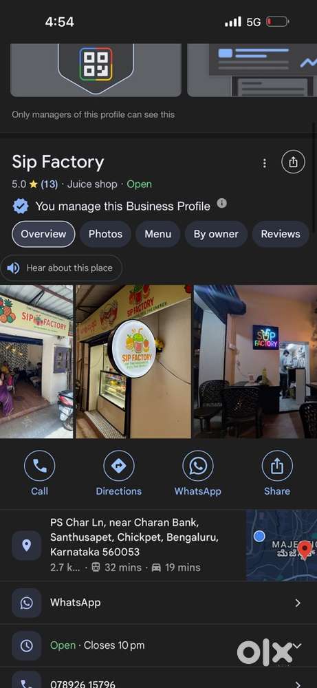 Sip factory chickpet shop handover