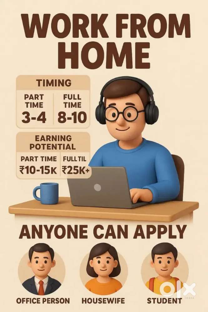 Work from home using smartphone and laptop