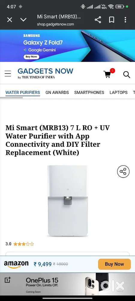 Mi water purifier