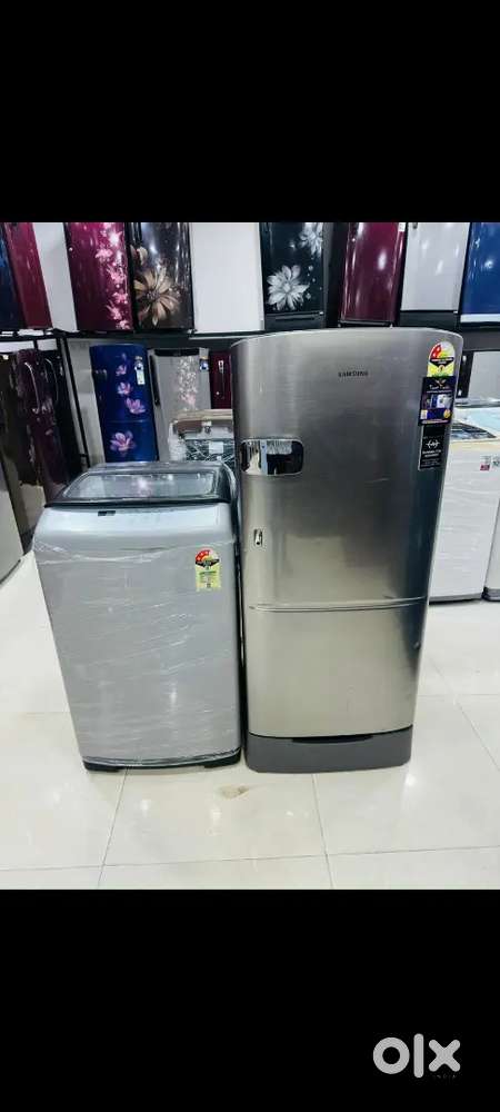 Samsung croming model fride and samsung washing machine 77