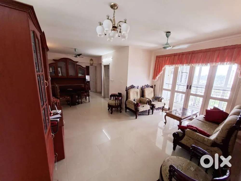 At Ambalamukku, 3BHK fully furnished, all airconditioned flat for rent