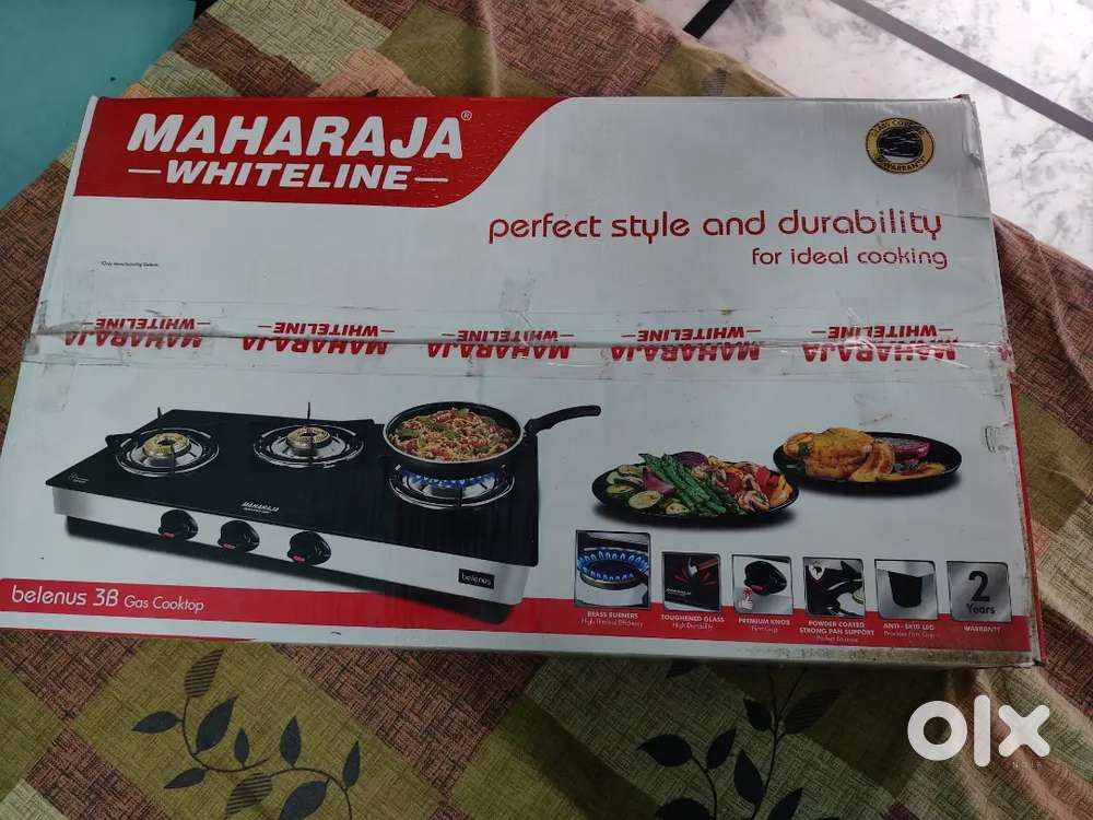 Maharaja Whiteline 3 Burner Glass top gas stove