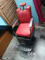 Salon chair for hair cutting and facial.
