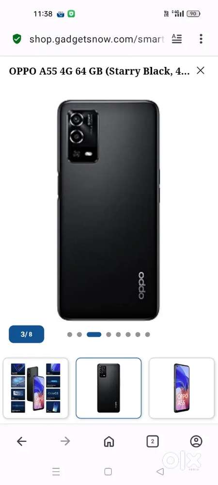 Oppo a55 6gb ram 128