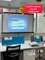 Projector and Tripod screen  speakers blutooth speaker on rental
