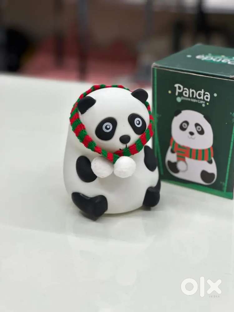 Cute panda silicone night light lamp