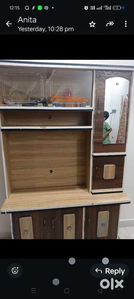 Showcase with storage