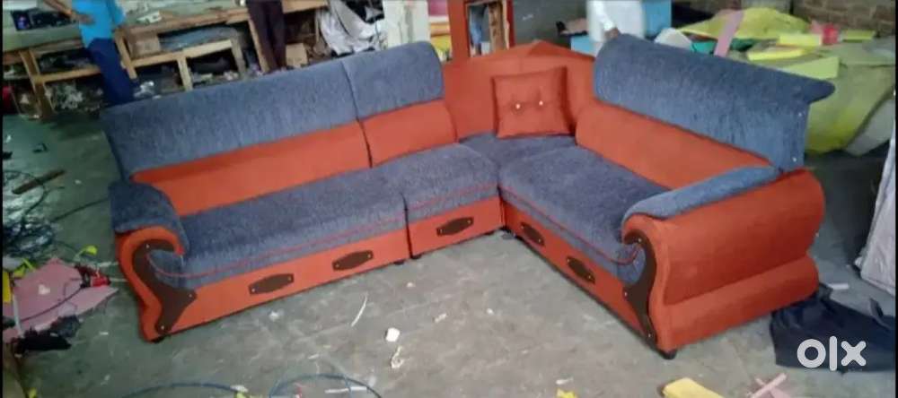 L shape 2model sofa fancy model