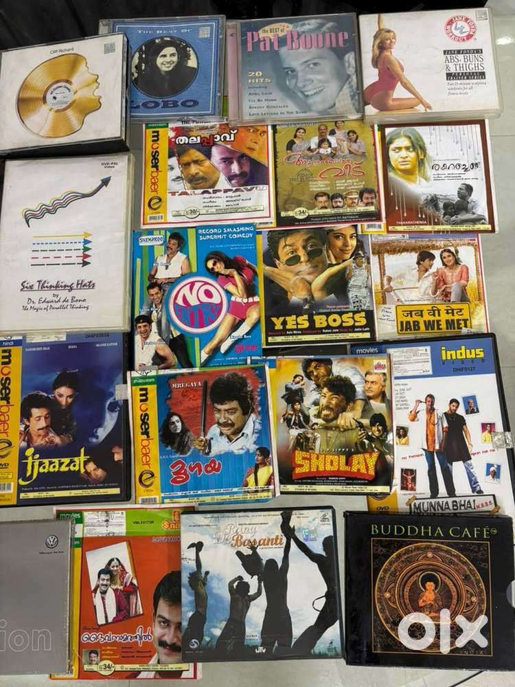 DVDs and CDs Malayalam,English,Hindi Movies Songs - Collection