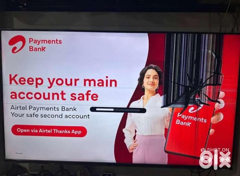 Samsung 55inch 4K led Tv 2 years old all working only pannel broken