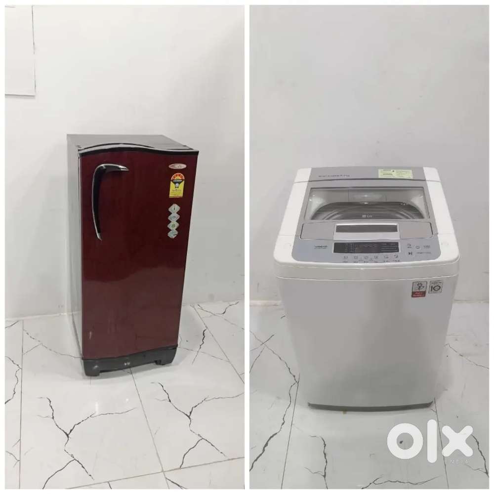 Combo offer Godrej 5star rating single door and LG turbo drum Top load
