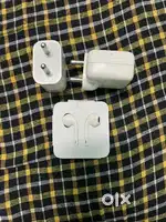 IPhone used charger and lightning earphones