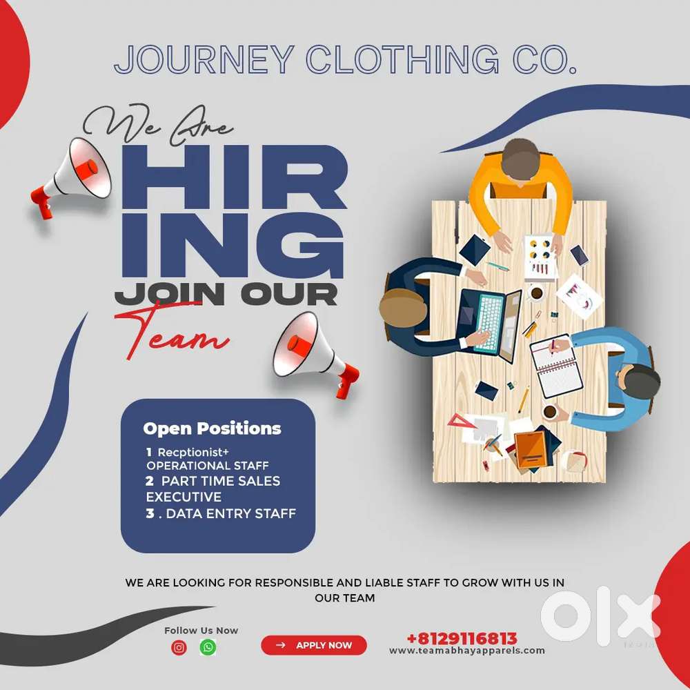 Reception cum data entry staff