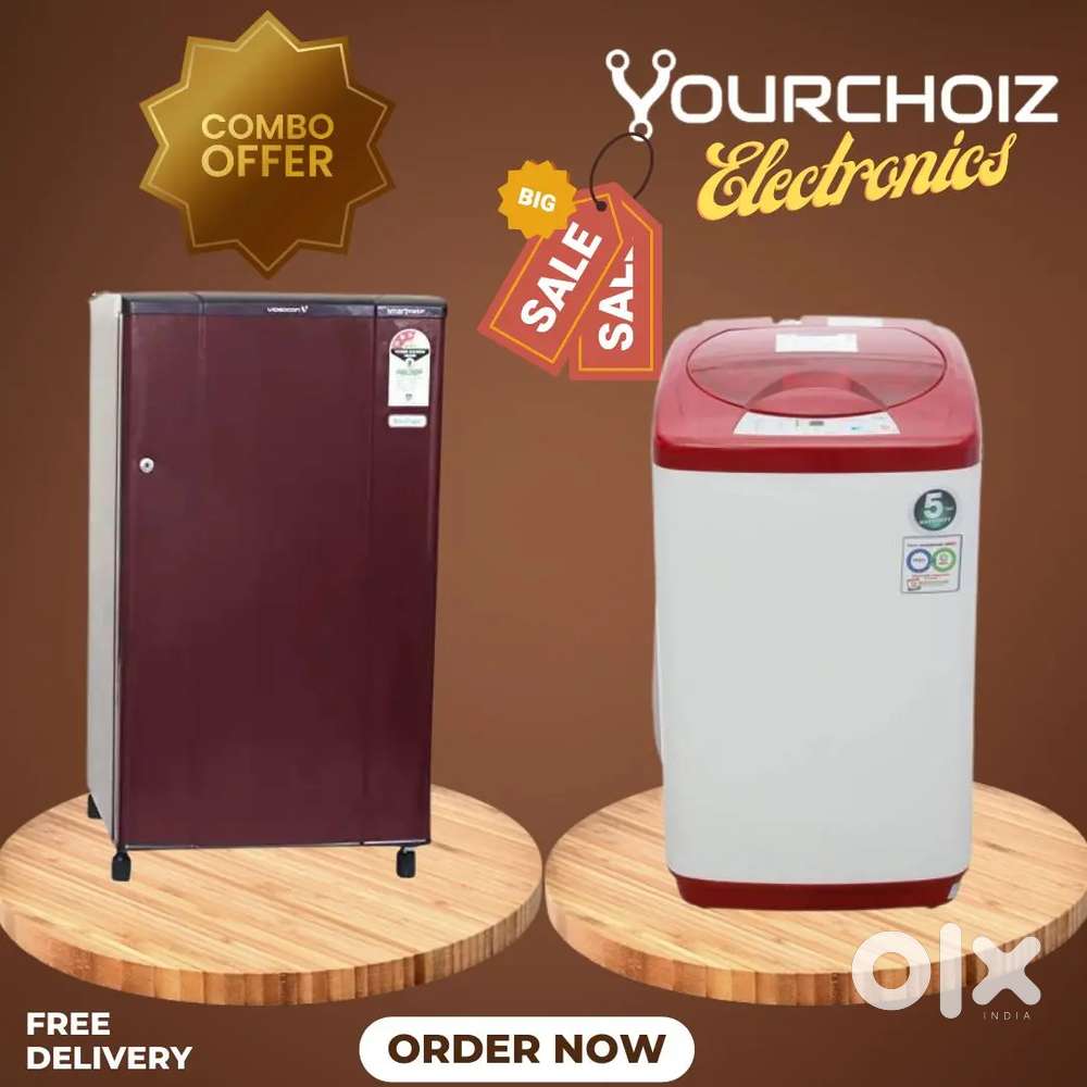 Refrigerator and washing machine in good condition with warranty..*