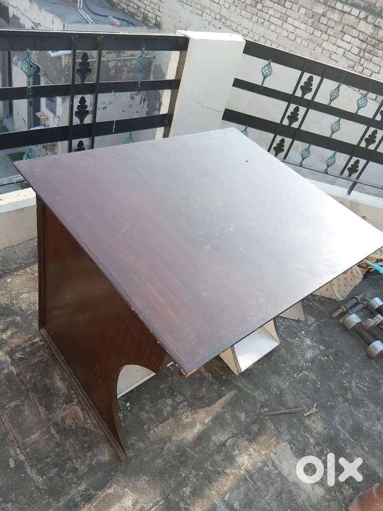 Wood Computer table and Wood chairs