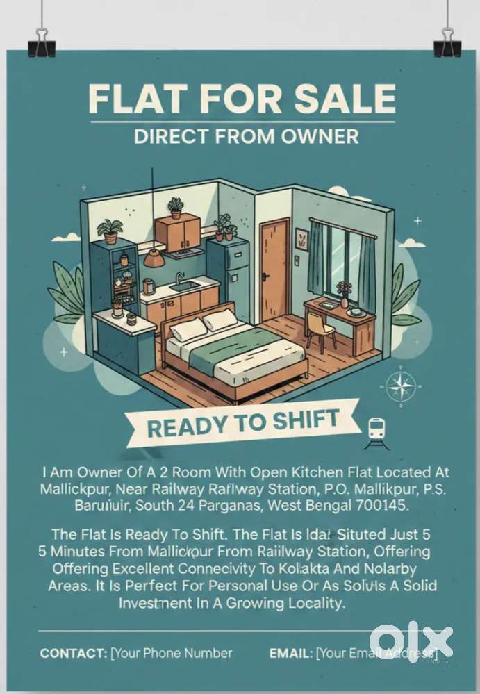 2 ROOM WITH OPEN KITCHEN FLAT SELL