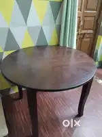 Wooden Dining Table (Round) with 4 Chairs