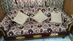 5 seater teakwood Sofa set in new like condition with teapoy