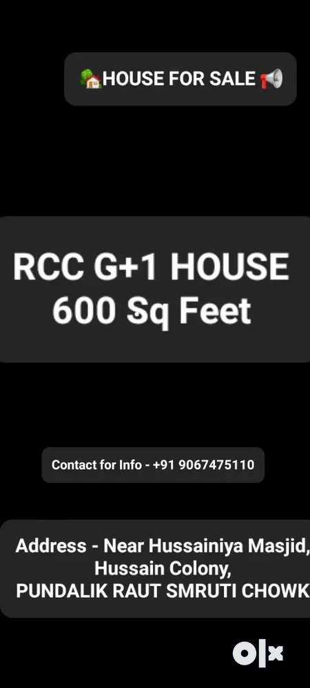House for sale 600 Sq feet with G+1 Construction ready to move