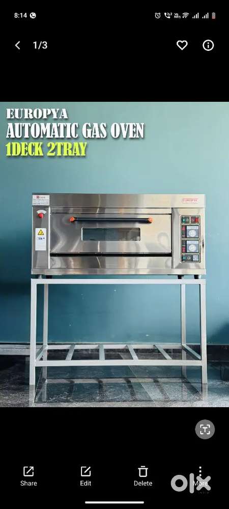 Europya 1 deck 2 tray  All kerala bakery machines