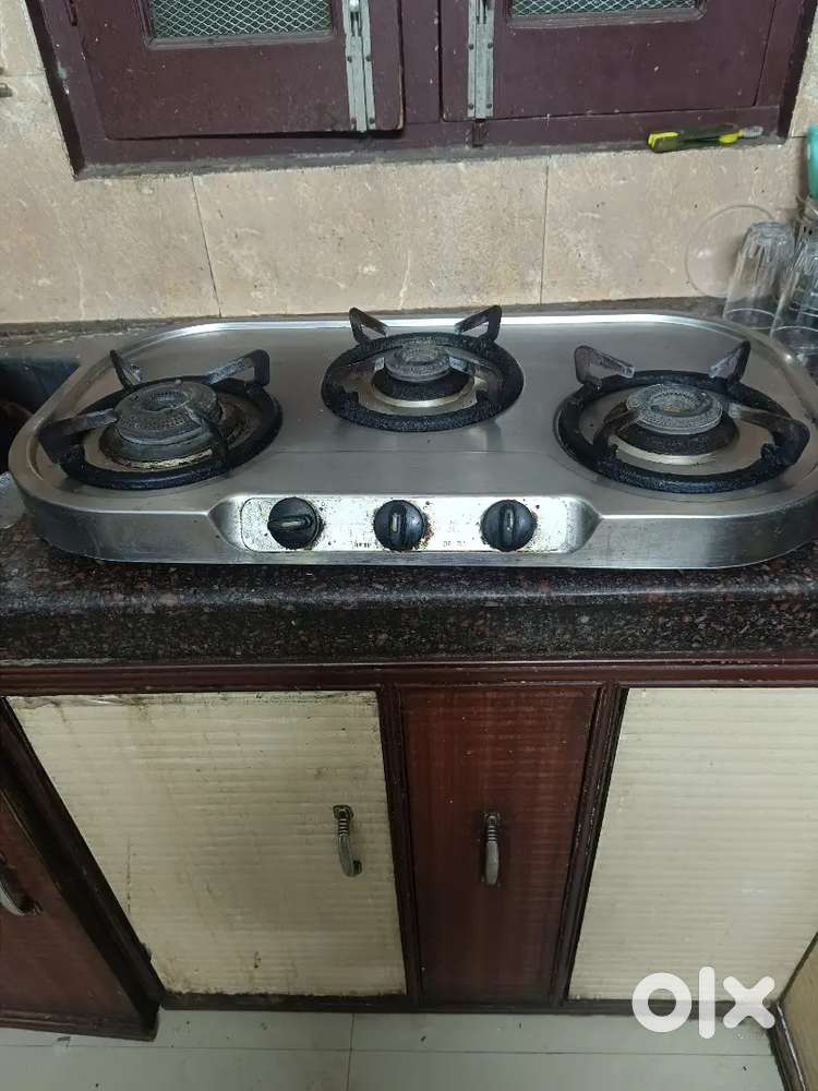 Mixer grinder and sunflame gas stove three burner