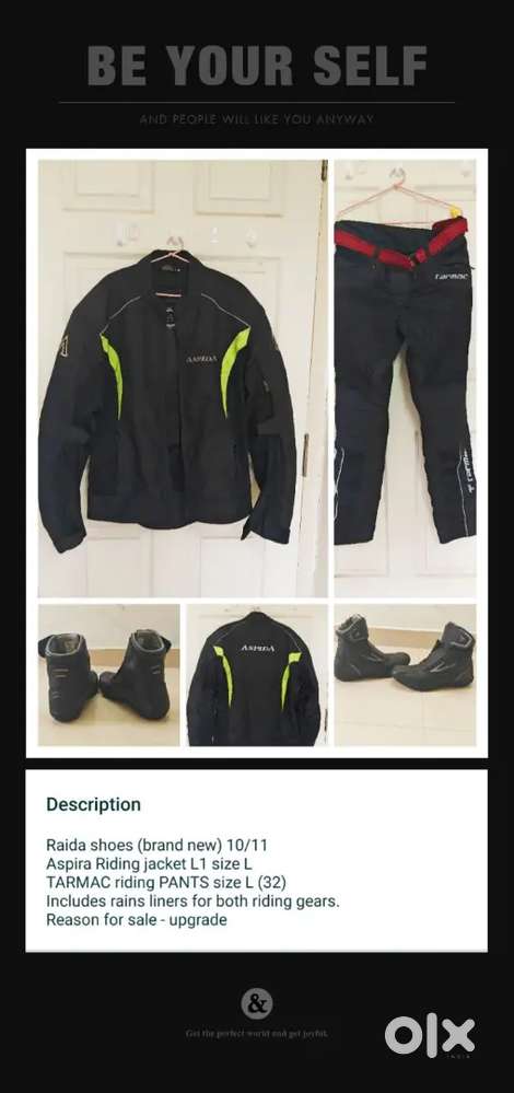 RIDING JACKET PANTS TANK BAG TOP BOX RYNOX ASPIDA TARMAC ASG