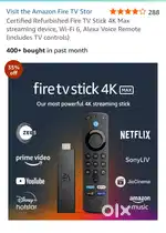 Fire tv stick kit 4K  best condition