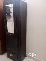 Teak wood wardrobe with mirror
