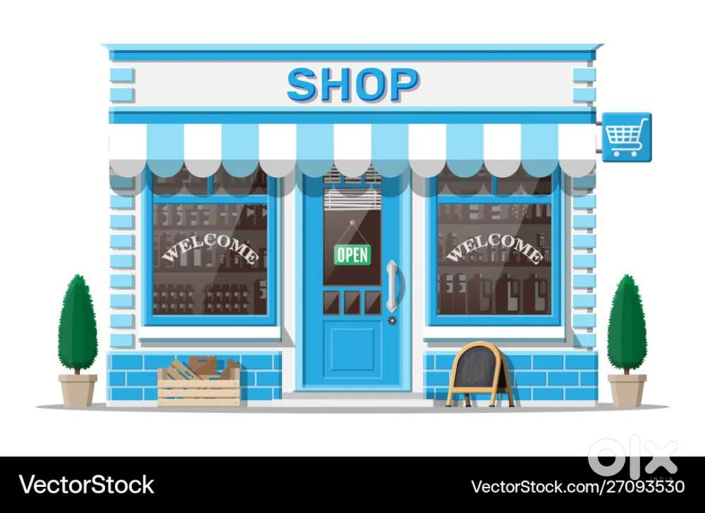 Rent for shop new market main road ground floor prime location