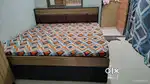 6x6 Bed with Mattress + 3-Door Wardrobe (Bhusa Ply)