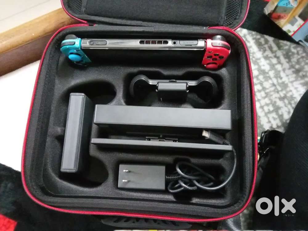 Nintendo switch with mine craft game