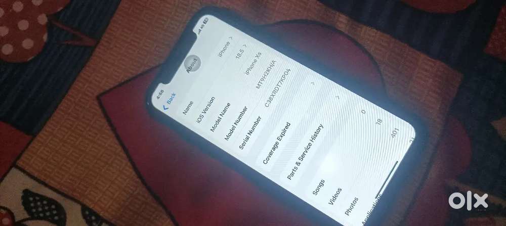 Iphone XS 256 GB 100% BATTERY HEALTH TRUE TONE WORKING