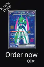 Raer Iron valiant ex pokemon card.