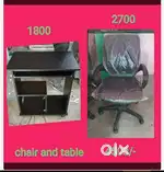 computer table with revolving chair combo
