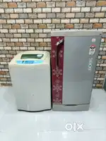 Godrej 190 litres refrigerator with stand glass Samsung top load6.2kg