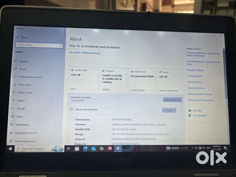 Sale laptop i5 dell very good condition