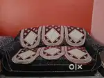 BLACK AND GREY SHADE SOFA SET 3+2 SEATER