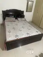Bed with mattress