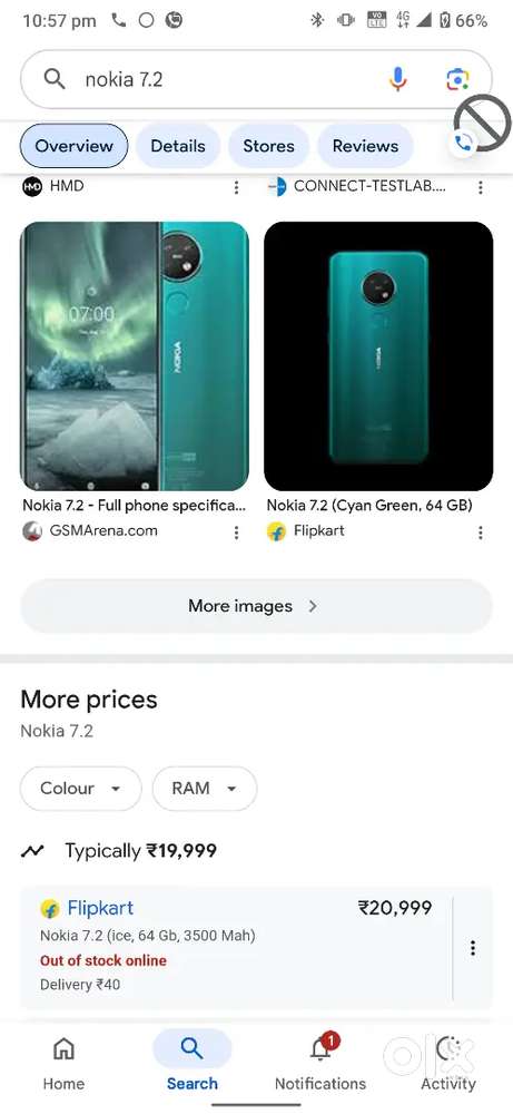 New model Nokia 7.2  good working