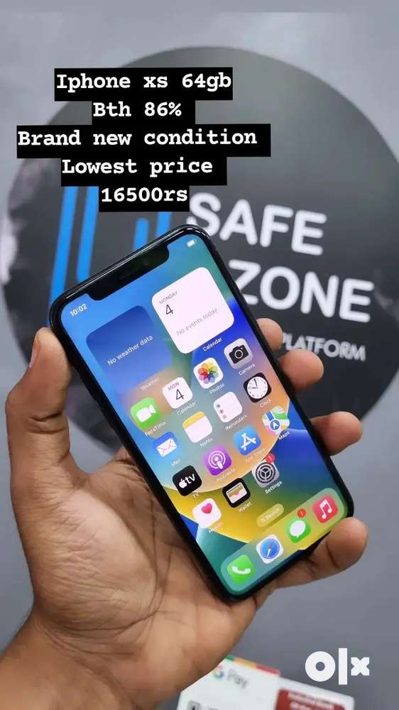 Iphone xs 64gb bth 86% neat condition lowest price at safezone mobiles