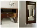 Storage units and dresser (w/ mirror)