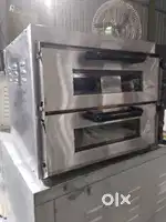 Stone base pizza oven coffee shop