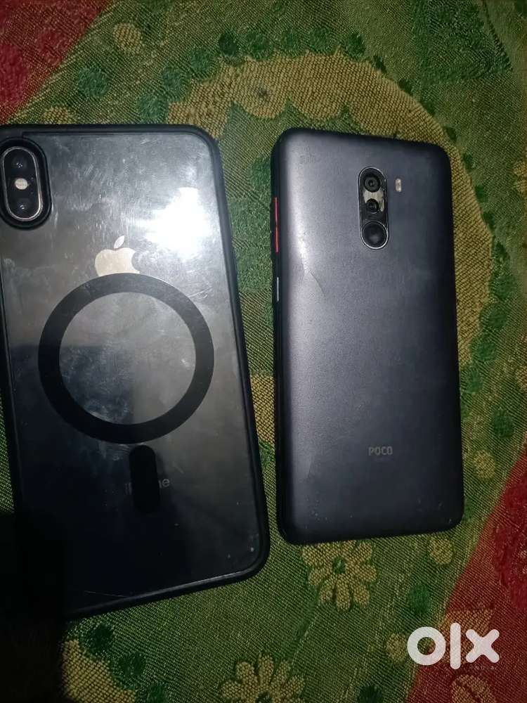 I phone xs max face id not wrk 64 gb with cable poco f1 sim not wrk