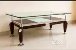 Stylish Glass Centre Table–Stainless Steel Frame – Excellent Condition