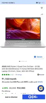 New condition laptop 3rd generation window 11 8/256