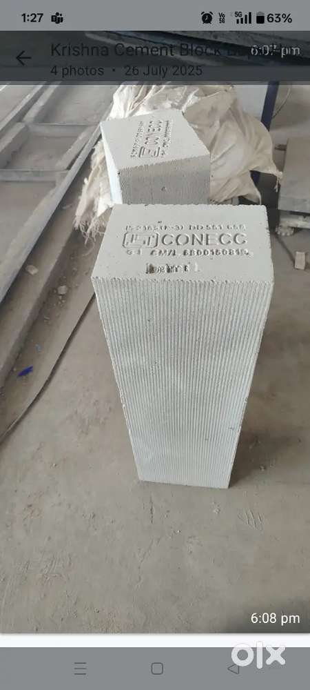Light weight cement blocks with size 6X8X24 inches with good finish
